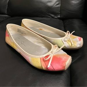 Jessica Simpson Leve Pastel Watercolor Ballet Flats Girls